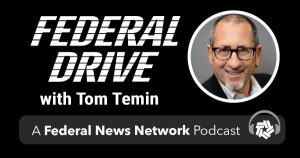 Federal Drive podcast logo with headshot of host Tom Temin 